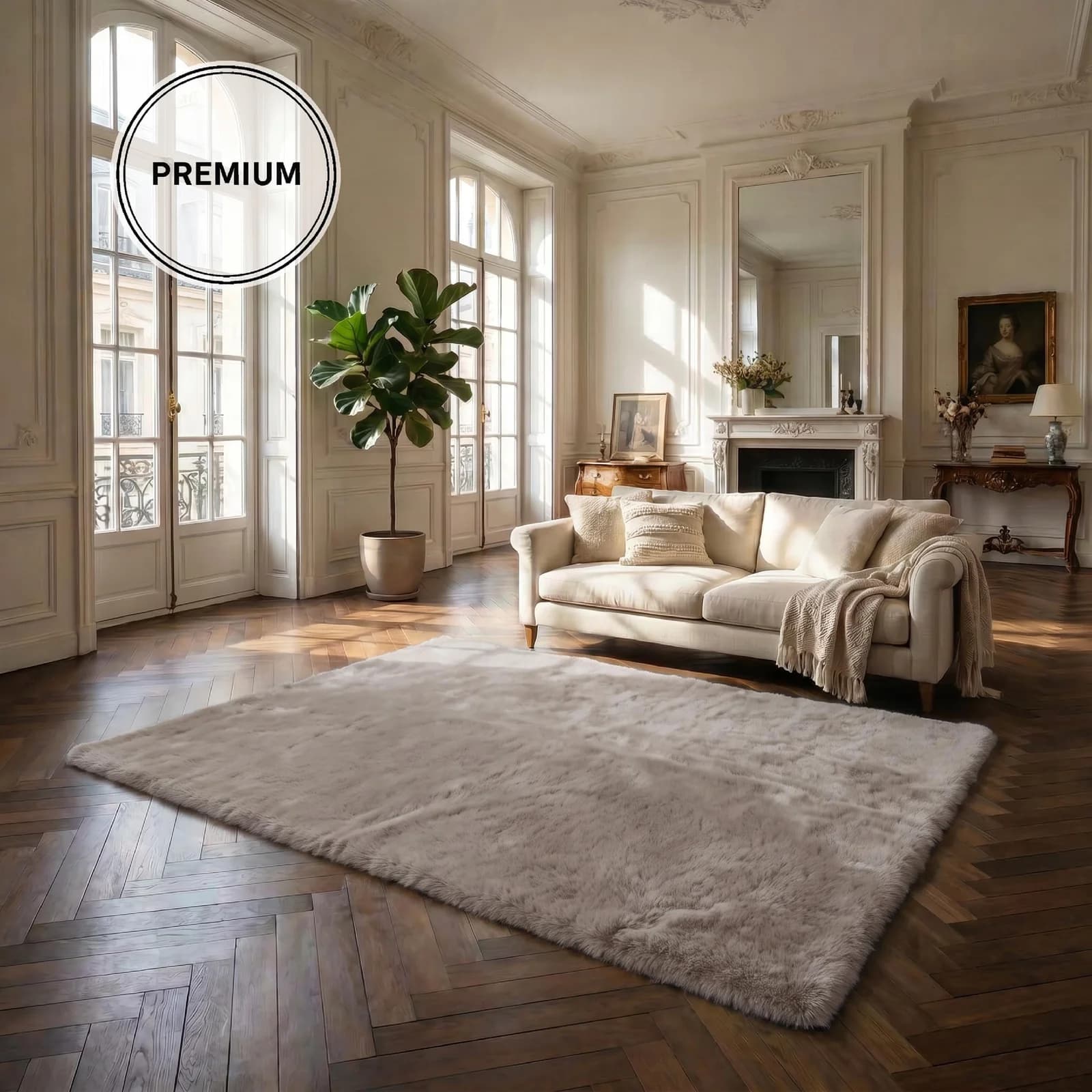 OTTO HOME Fellteppich Balu Taupe Kunstfell