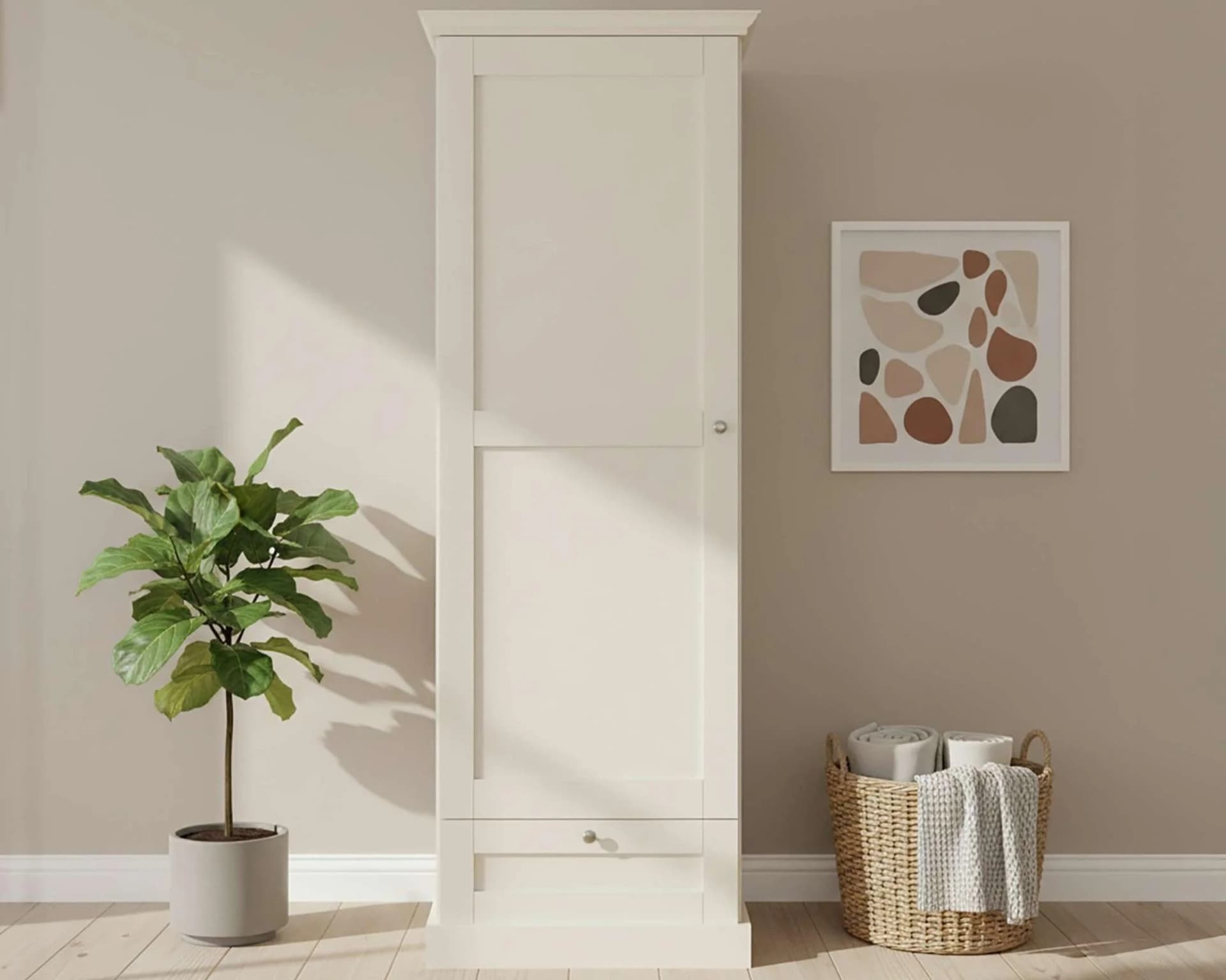 OTTO HOME Garderobenschrank Binz Kaschmir mit Metallgriffen
