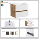 OTTO HOME Waschtisch BOZEN mit 2 Schubladen und Becken weiß Bild 4
