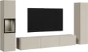 Home affaire Wohnwand BERLIN III 3-tlg. beige Vitrine grifflos Bild 1