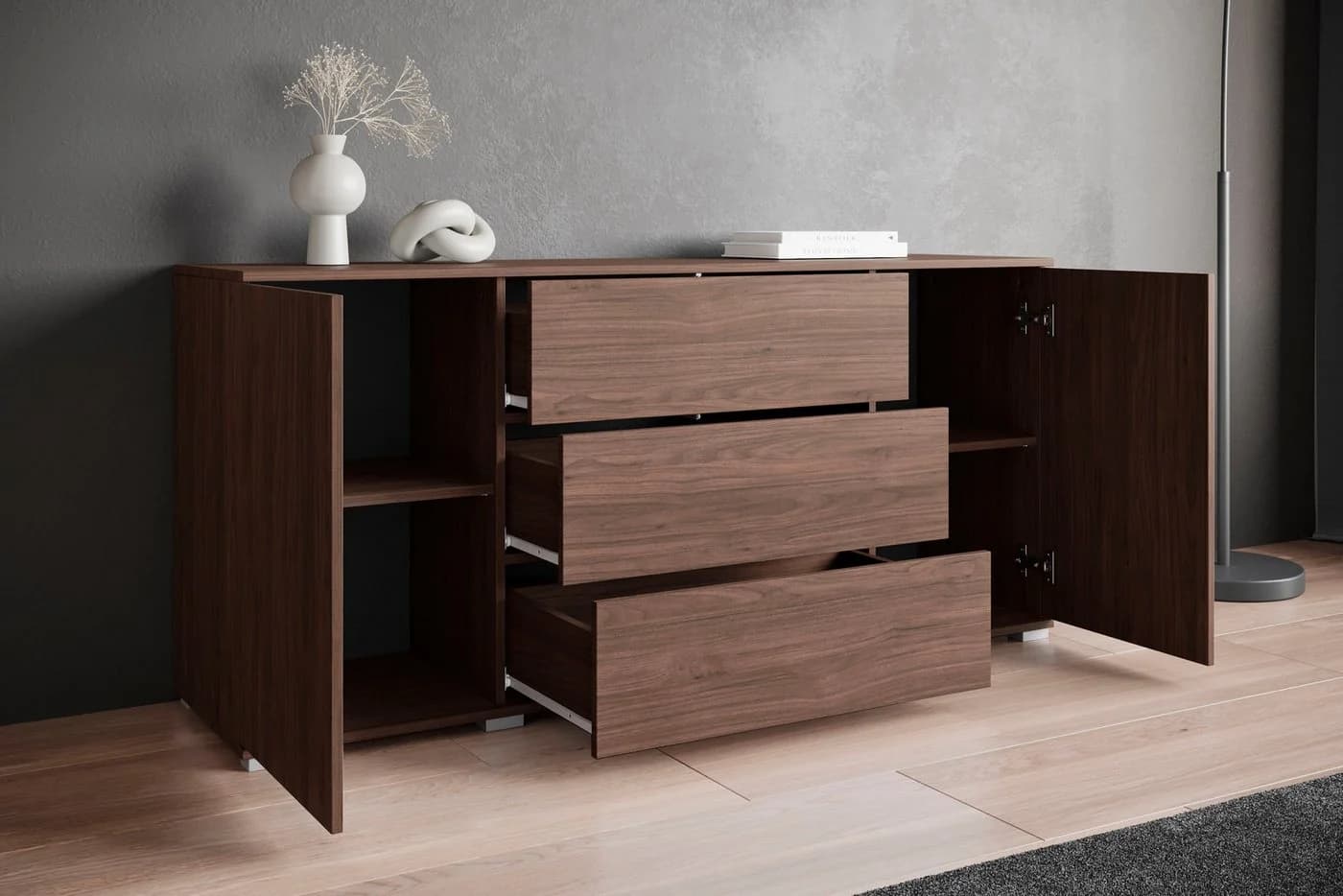OTTO home Sideboard Kenia Braun Holzwerkstoff Modern - Bild 5