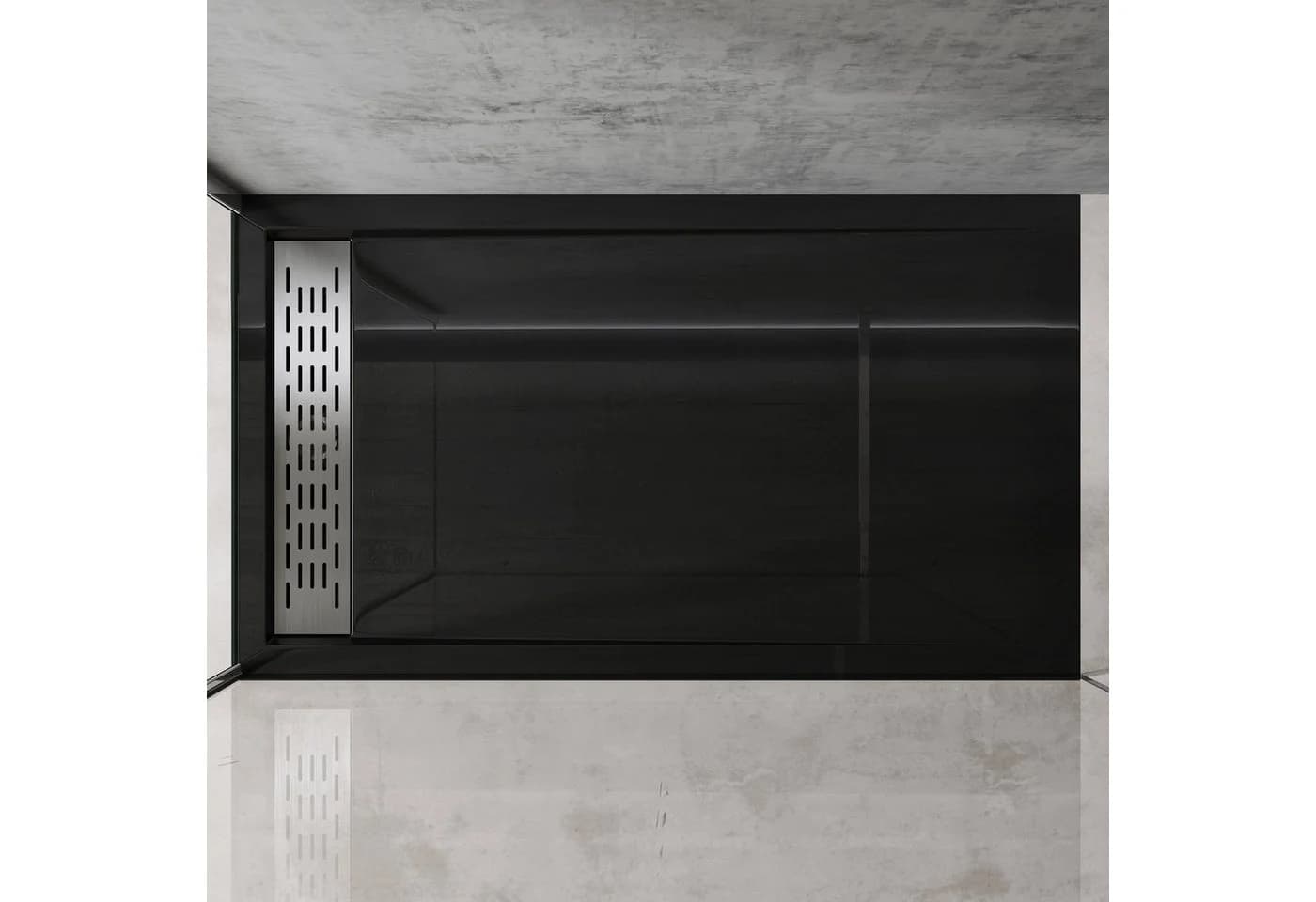 doporro Duschwanne Xetro04 Rechteckig Acryl Schwarz
