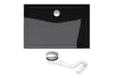 doporro Duschwanne L02 Acryl Rechteckig Schwarz mit Anti-Rutsch Profil Bild 2