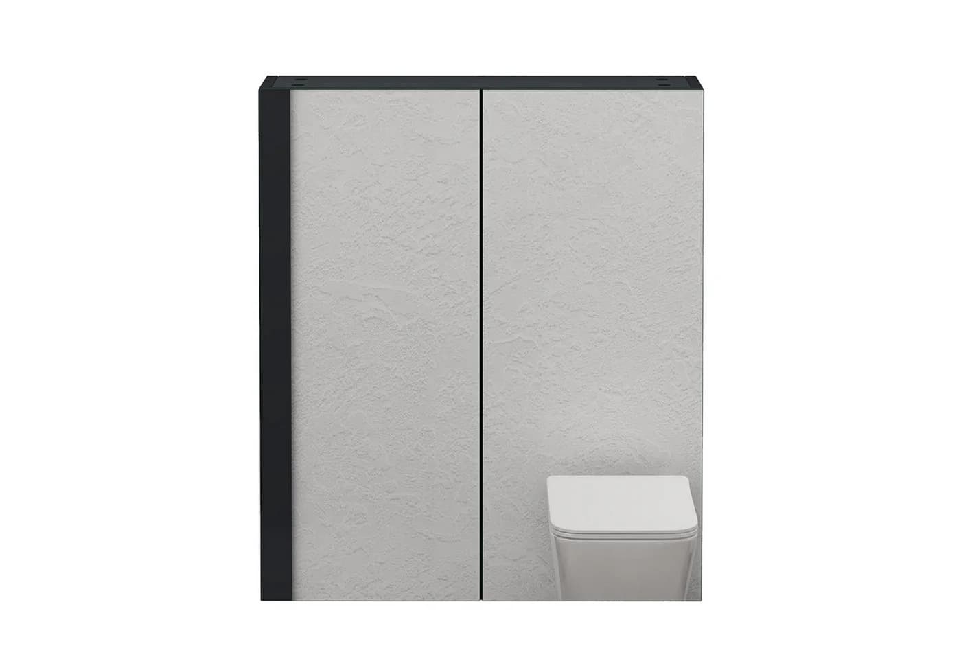 doporro Spiegelschrank Wandschrank Wandspiegel Weiß/Anthrazit - Bild 2