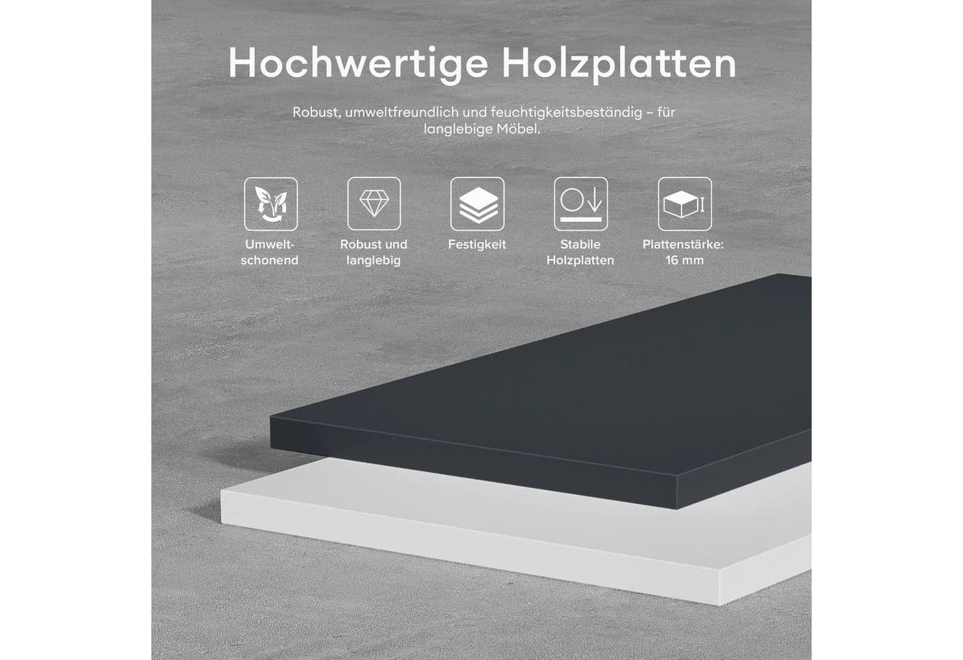 doporro Spiegelschrank Wandschrank Wandspiegel Weiß/Anthrazit - Bild 4