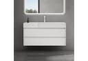 doporro Badmöbel-Set Badezimmer Waschbecken Waschtisch Deep Matt Weiß Bild 1