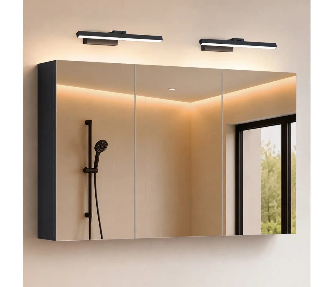 doporro Spiegelschrank mit LED-Beleuchtung Anthrazit Matt - Bild 2