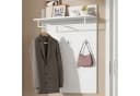 doporro Wandgarderobe mit 5 Haken und Ablage Matt weiß Bild 3