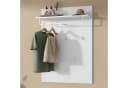 doporro Wandgarderobe mit 5 Haken und Ablage Matt weiß Bild 4