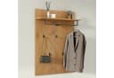 doporro Wandgarderobe mit 5 Haken und Ablage Braune Garderobenwand Bild 1