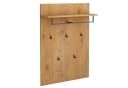 doporro Wandgarderobe mit 5 Haken und Ablage Braune Garderobenwand Bild 2