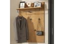 doporro Wandgarderobe mit 5 Haken und Ablage Braune Garderobenwand Bild 3