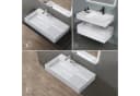 doporro Aufsatzwaschbecken Colossum12 Weiß Mineralguss Bild 5