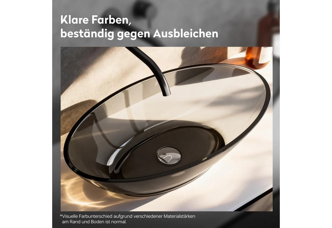 doporro Aufsatzwaschbecken Oval Grau aus Mineralguss - Bild 3