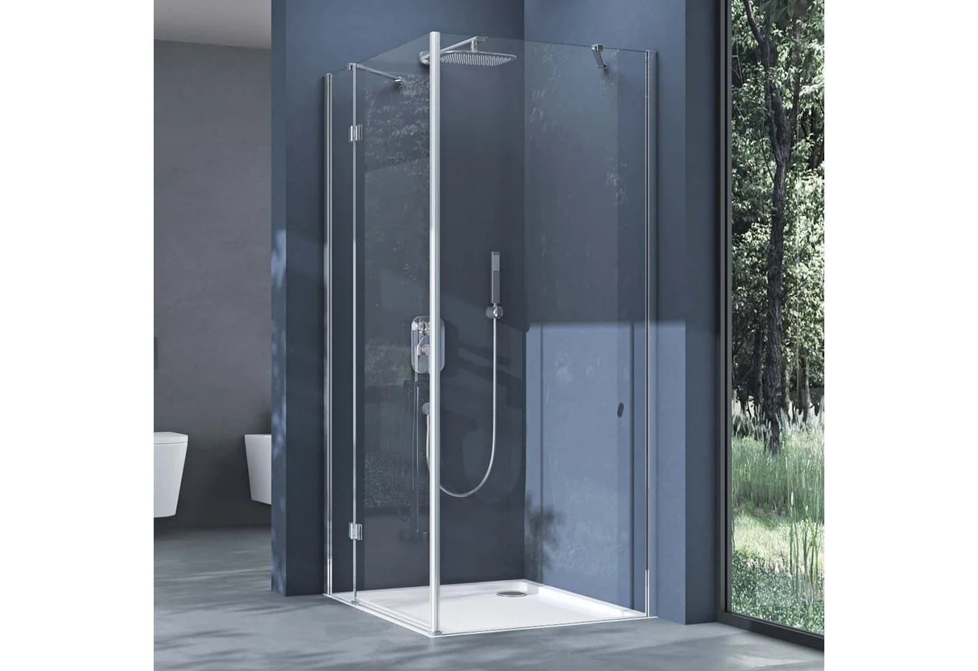 doporro Eckdusche Ravenna05 ESG-Glas transparent