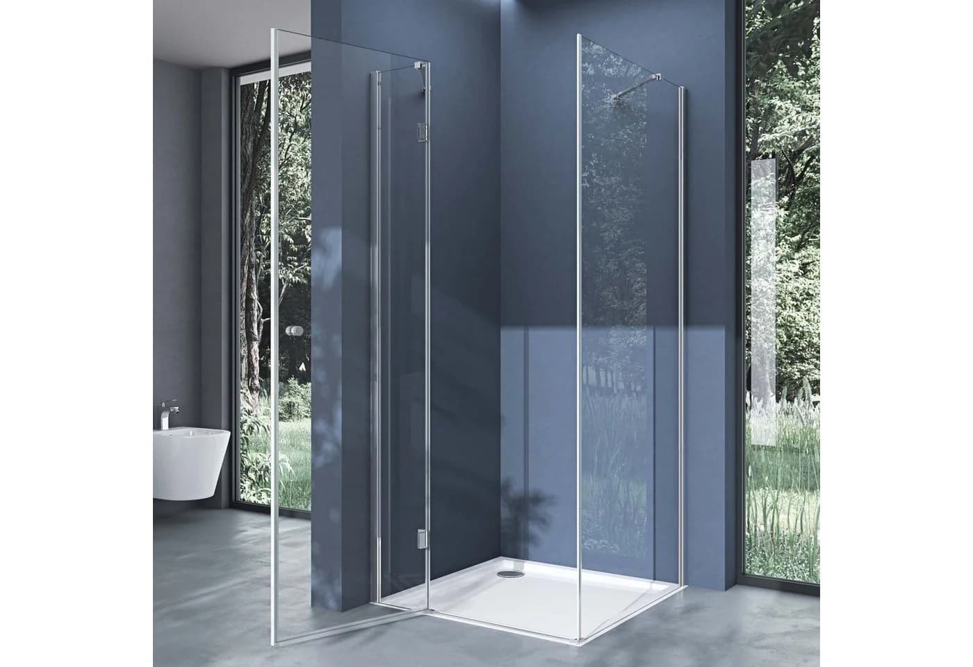 doporro Eckdusche Ravenna05 ESG-Glas transparent - Bild 3