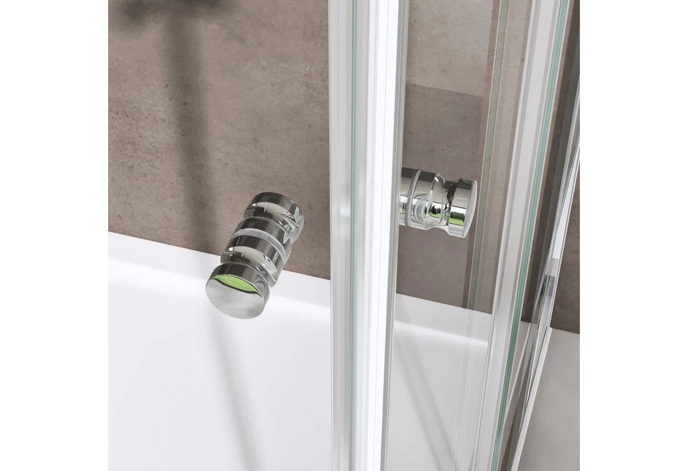 doporro Eckdusche mit Schiebetür 6mm ESG Klarglas - Bild 3