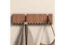 doporro Wandgarderobe mit 14 Haken aus Massivholz Matt Schwarz Bild 1