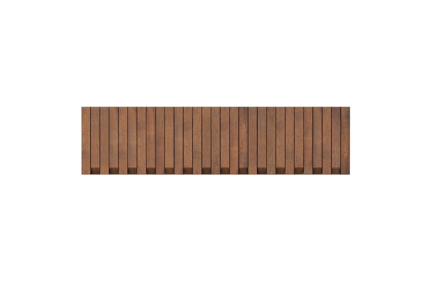 doporro Wandgarderobe mit 14 Haken aus Massivholz Matt Schwarz - Bild 2