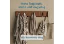 doporro Wandgarderobe mit 14 Haken aus Massivholz Matt Schwarz Bild 5
