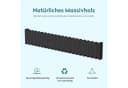 doporro Wandgarderobe mit 14 Haken aus Massivholz Schwarz Bild 3