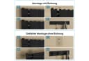 doporro Wandgarderobe mit 14 Haken aus Massivholz Schwarz Bild 5
