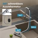doporro Küchenarmatur Turnix-02 Ausziehbar Edelstahl Silber 360° Bild 1