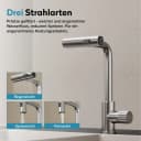 doporro Küchenarmatur Turnix-02 Ausziehbar Edelstahl Silber 360° Bild 4