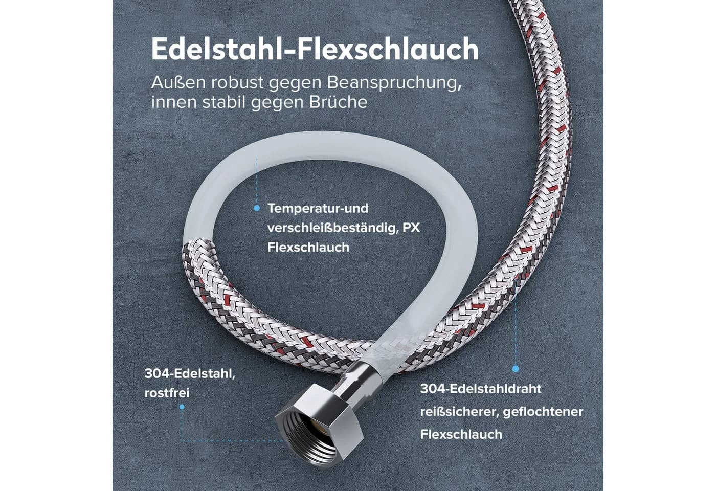 doporro Waschtischarmatur Silber Chrom Einhebel Badarmatur - Bild 5