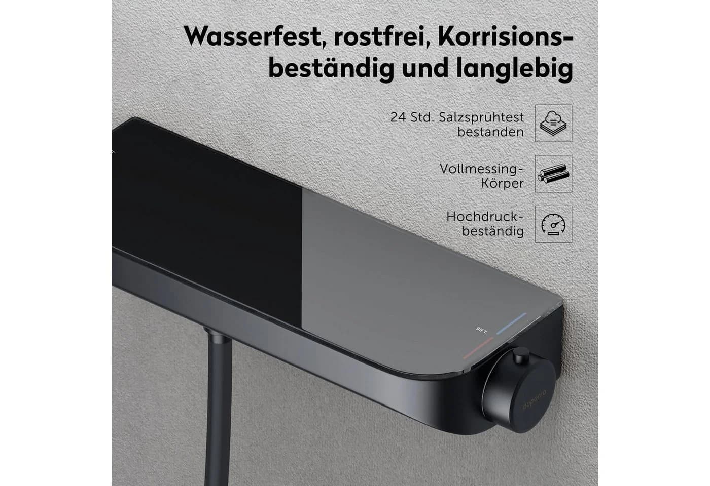 doporro Wannenarmatur mit Handbrause und Dusche - Bild 3