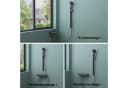 doporro Duschsystem mit Handbrause & Thermostat matt weiß/grau Bild 5