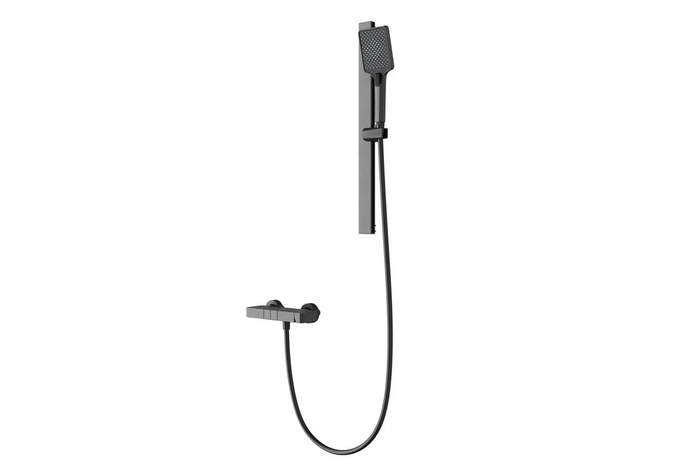 doppo Duschsystem Duscharmatur Komplettset 70 cm Aluminium Grau - Bild 2