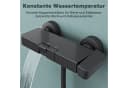 doppo Duschsystem Duscharmatur Komplettset 70 cm Aluminium Grau Bild 3