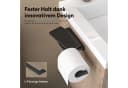 doporro Toilettenpapierhalter Lino-01 Schwarz Edelstahl mit Ablage Bild 5