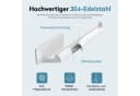 doporro Toilettenpapierhalter Edelstahl Modern Bohrfrei Matt Weiß/Schwarz Bild 3
