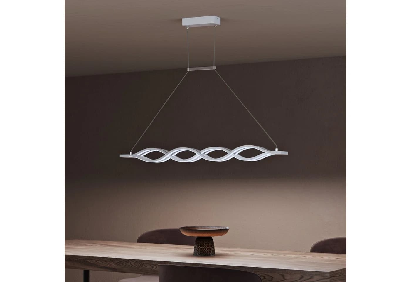 doporro LED Pendelleuchte Esszimmer dimmbar Weiß mit Fernbedienung