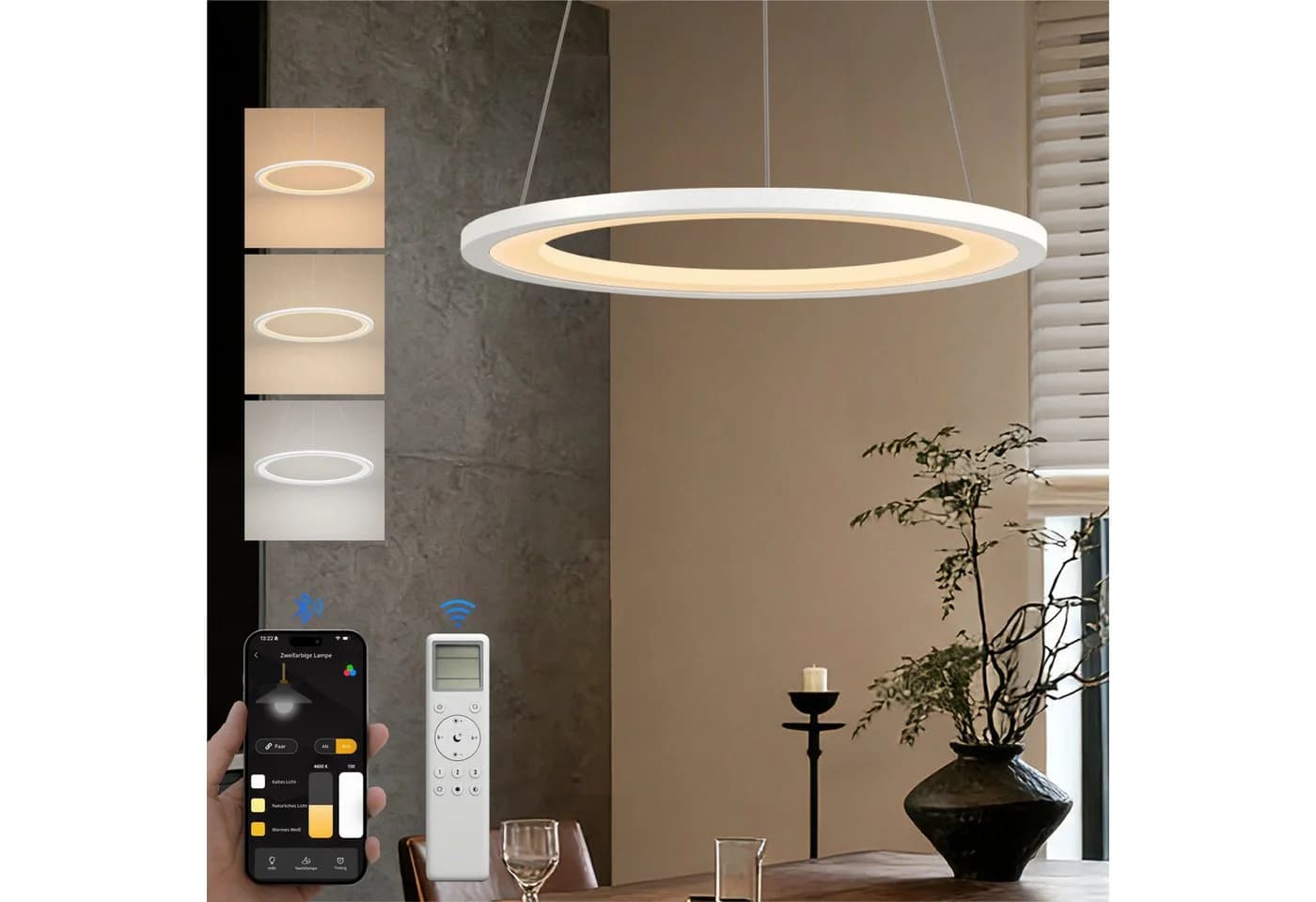 doporro Pendelleuchte Luvina01 höhenverstellbar LED-Pendellampe