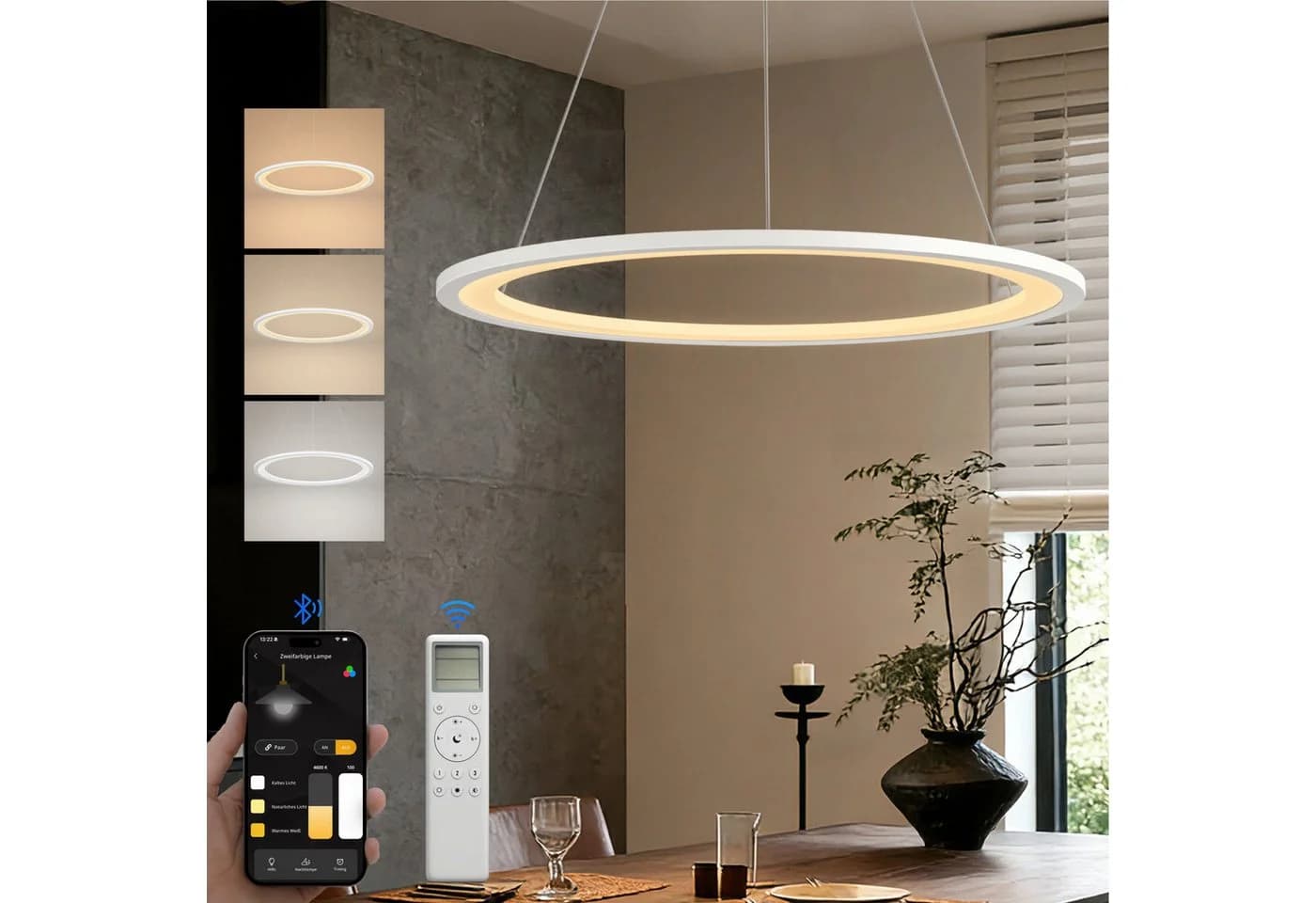 doporro Pendelleuchte Luvina01 höhenverstellbar LED-Pendellampe - Bild 2