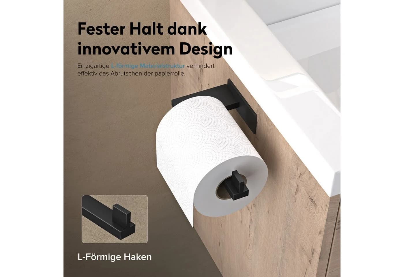 doporro Toilettenpapierhalter Selbstklebend Edelstahl - Bild 5