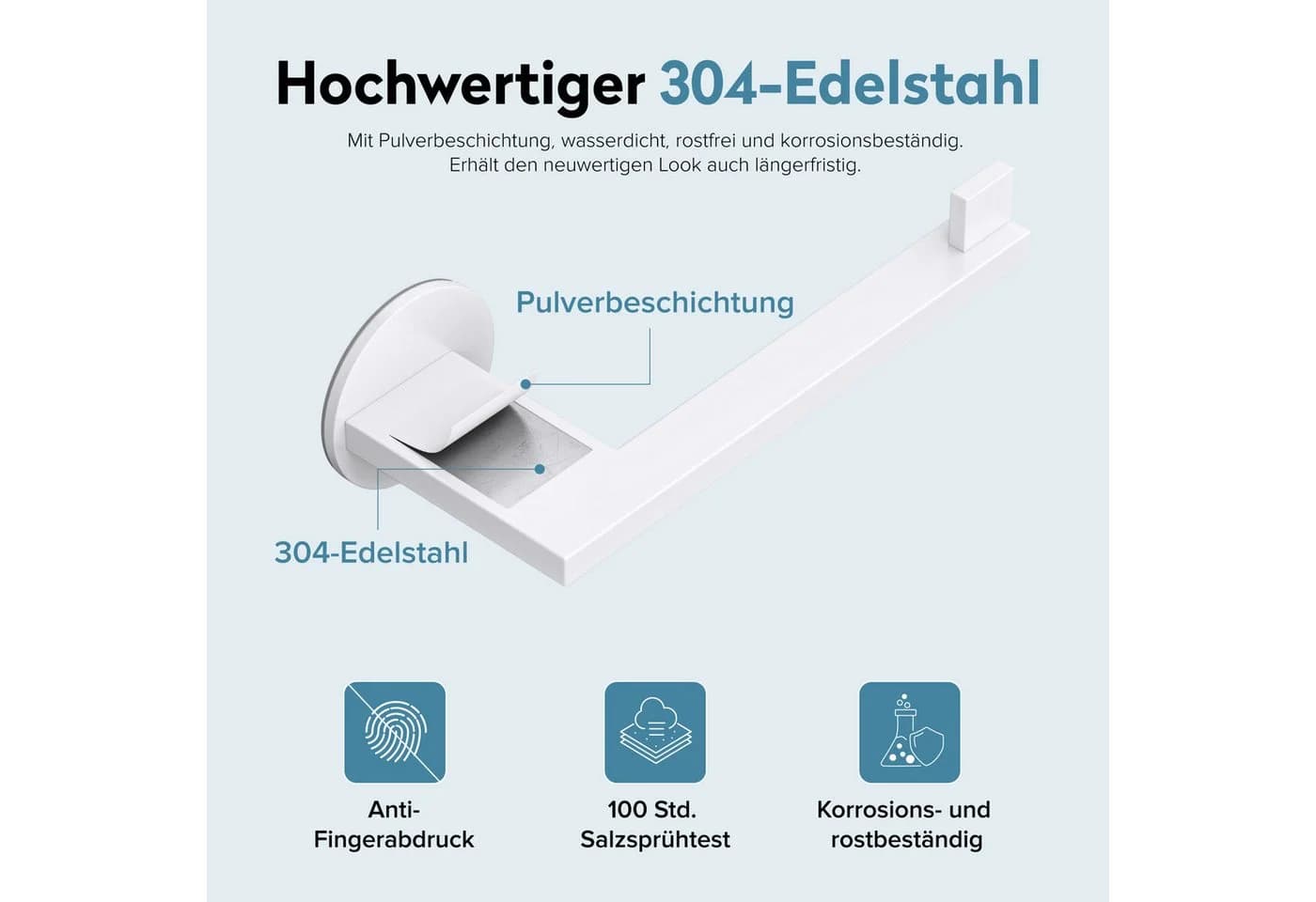 doporro Toilettenpapierhalter Klopapierhalter Moderner Klorollenhalter aus Edelstahl 304, rutschfeste Konstruktion - Bild 3