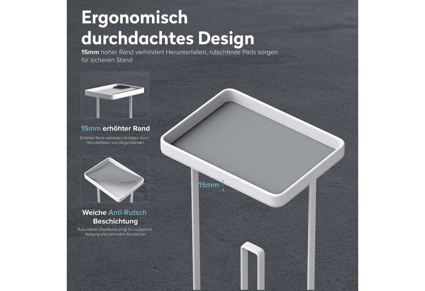 doporro Toilettenpapierhalter Stehend Matt Schwarz/Weiß - Bild 4