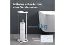 doporro Toilettenpapierhalter Stehend Matt Schwarz/Weiß Bild 5