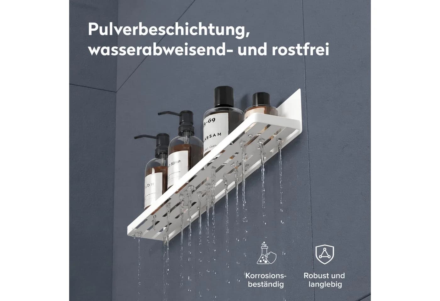 doporro Duschablage Magnetisch Badregal Pulverbeschichtung