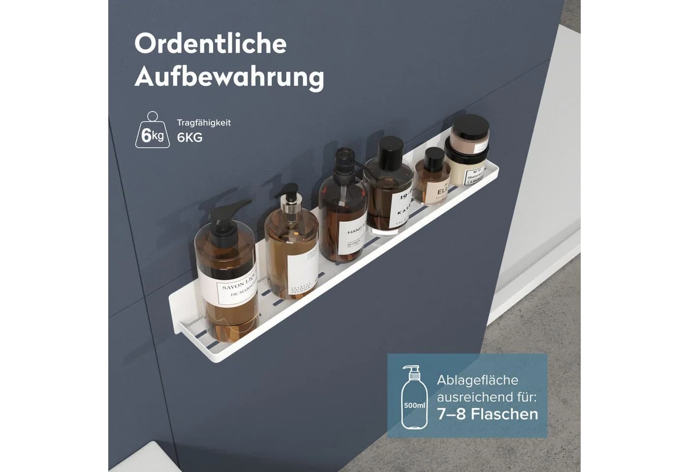 doporro Duschablage Magnetisch Badregal Pulverbeschichtung - Bild 5