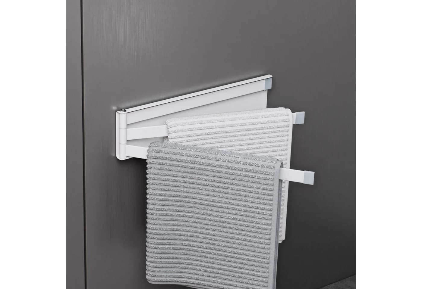 doporro Handtuchhalter Wandhalterung 180° schwenkbar Magnet Schwarz/Weiß