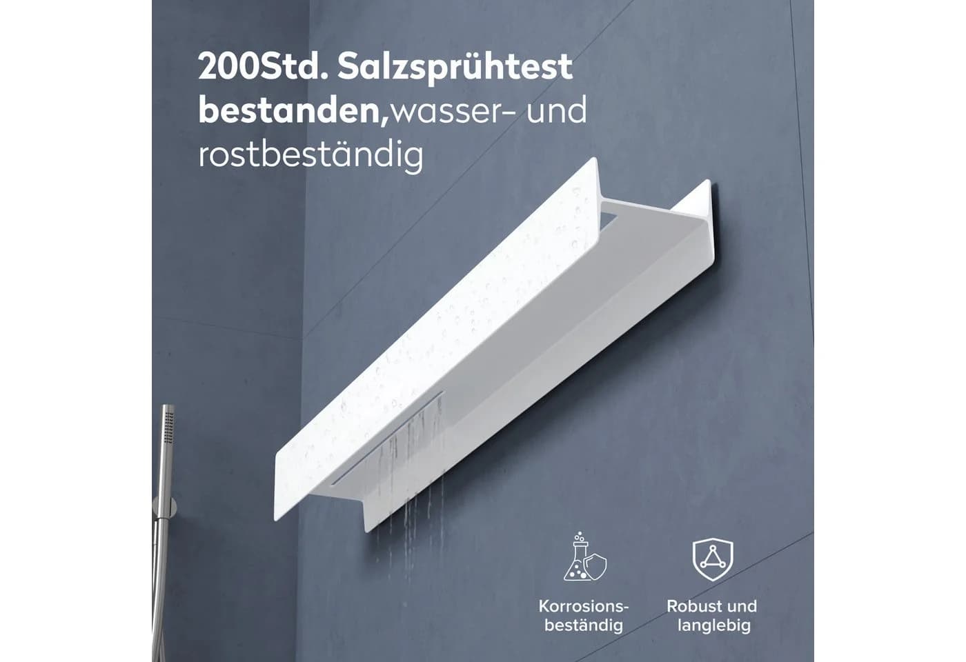 doporro Duschablage Alu-Legierung Matt Weiß/Schwarz - Bild 4
