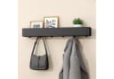 doporro Wandgarderobe Hakenleiste mit Ablage Schwarz Carbonstahl Bild 2