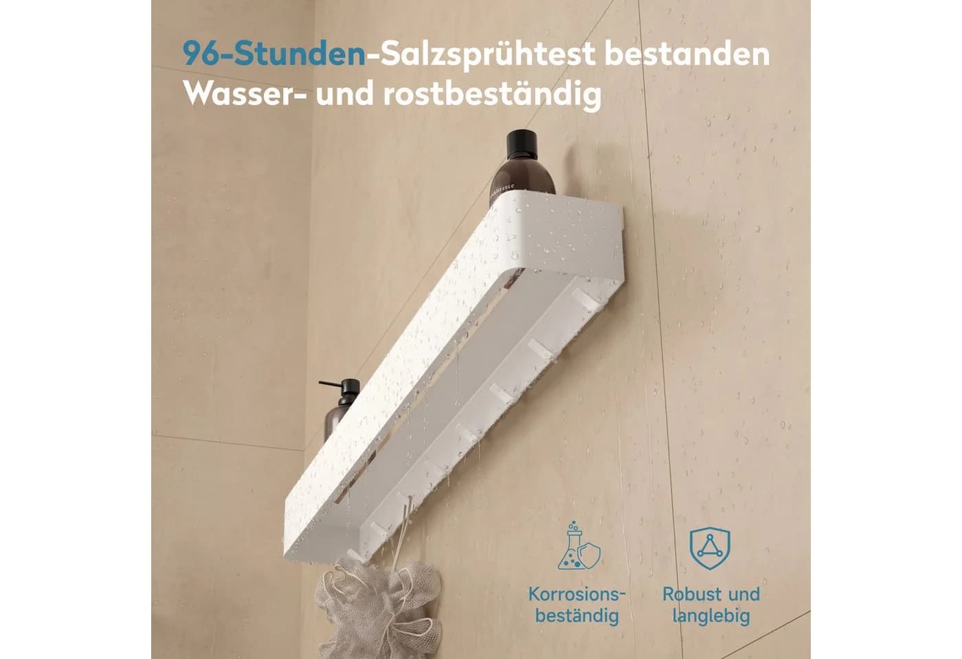 doporro Wandgarderobe mit Ablage und Haken aus Stahl - Bild 5