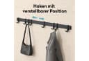 dopporro Garderobenleiste 4/6/8 Haken Alu Verschiebbar Selbstklebend Bild 1