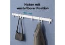 doporro Garderobenleiste Alu-Wandhaken selbstklebend Matt Schwarz/Weiß Bild 1